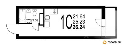 студия, 26.24 м&sup2;