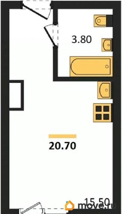 студия, 20.7 м&sup2;