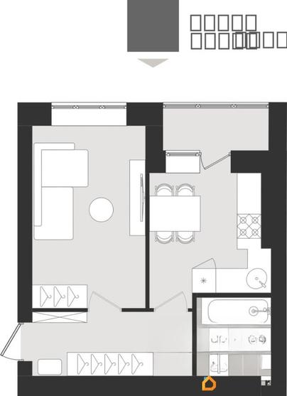 1-комн. квартира, 35.39 м&sup2;