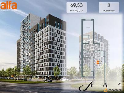 2-комн. квартира, 69.53 м&sup2;