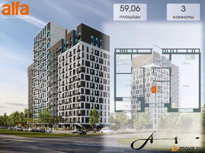 2-комн. квартира, 59.06 м&sup2;