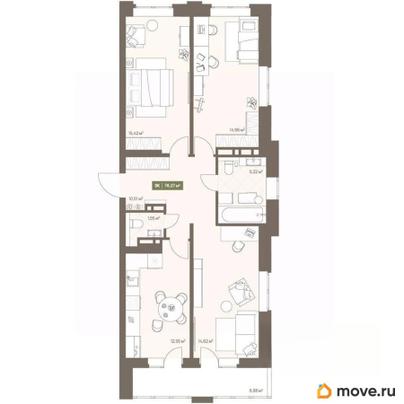3-комн. квартира, 78.27 м&sup2;
