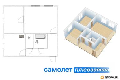 2-комн. квартира, 45.8 м&sup2;