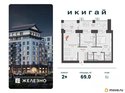 2-комн. квартира, 69 м&sup2;