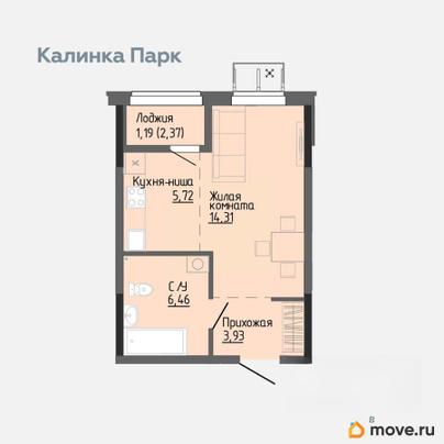 студия, 31.61 м&sup2;