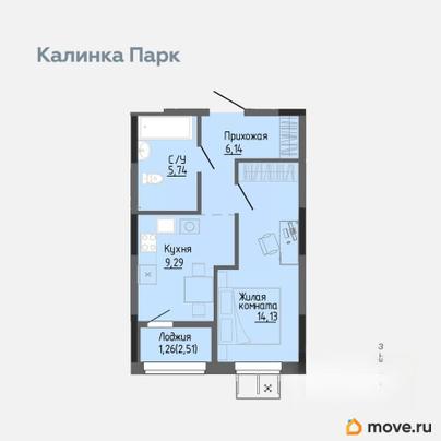 1-комн. квартира, 36.06 м&sup2;