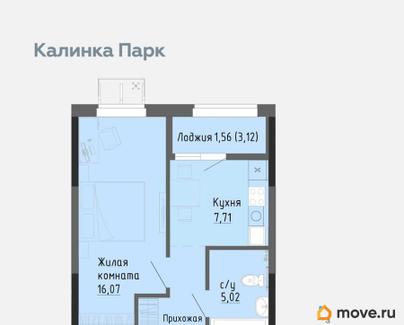 1-комн. квартира, 33.47 м&sup2;