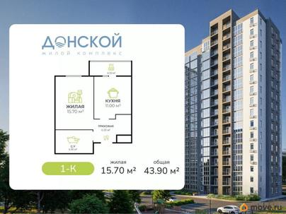 1-комн. квартира, 39.4 м&sup2;