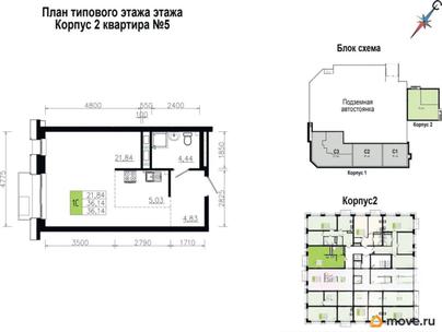 1-комн. квартира, 36.05 м&sup2;
