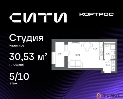 1-комн. квартира, 30.53 м&sup2;
