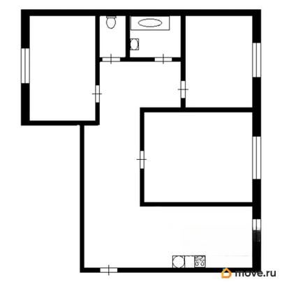 3-комн. квартира, 60 м&sup2;