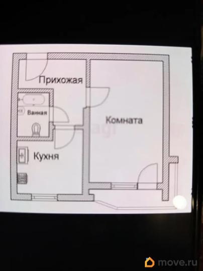 1-комн. квартира, 37.4 м&sup2;