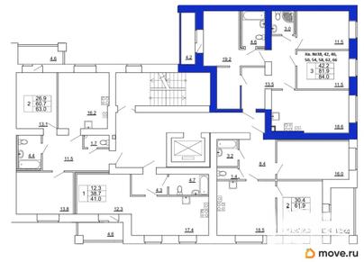 3-комн. квартира, 84 м&sup2;