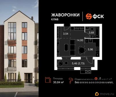 1-комн. квартира, 30.84 м&sup2;
