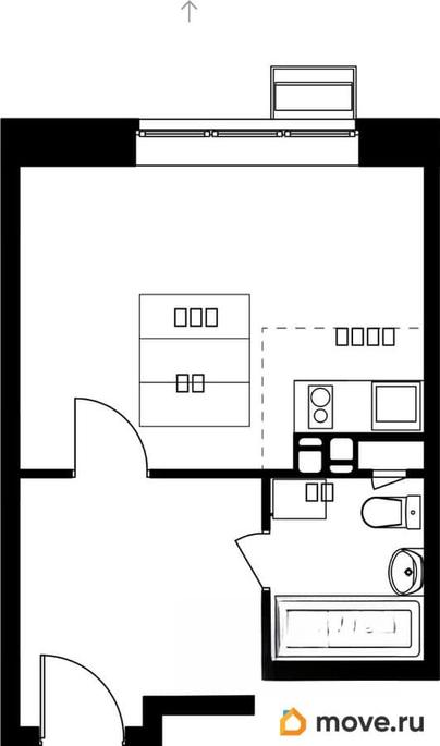 студия, 26.43 м&sup2;