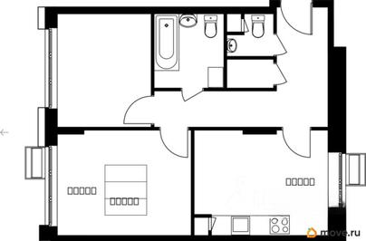 2-комн. квартира, 51.43 м&sup2;