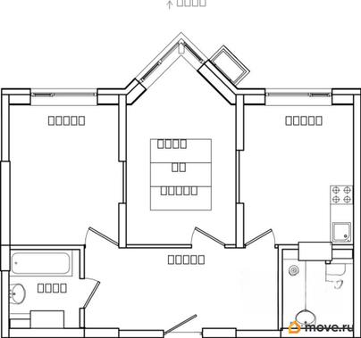 2-комн. квартира, 53.2 м&sup2;
