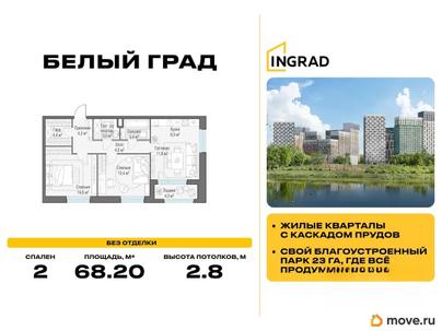2-комн. квартира, 68.2 м&sup2;