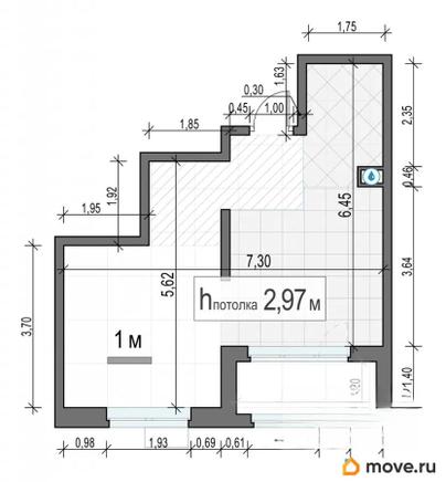 1-комн. квартира, 35.9 м&sup2;