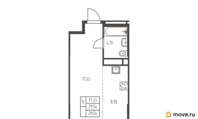 студия, 29.5 м&sup2;
