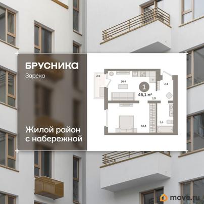 2-комн. квартира, 45.13 м&sup2;