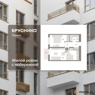 1-комн. квартира, 50.66 м&sup2;