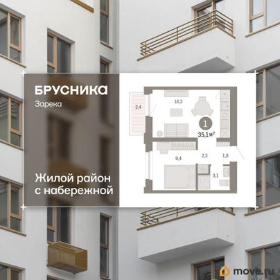 2-комн. квартира, 35.1 м&sup2;