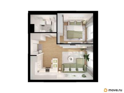 1-комн. квартира, 37.5 м&sup2;