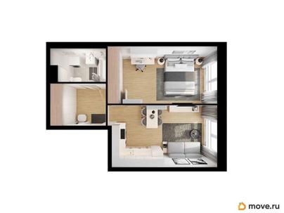 1-комн. квартира, 43.2 м&sup2;